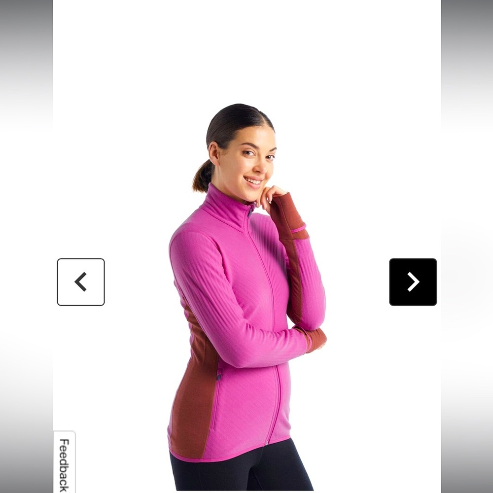 NWT Icebreaker merino Real Fleece Descender Full Zip Jacket Women’s Size L